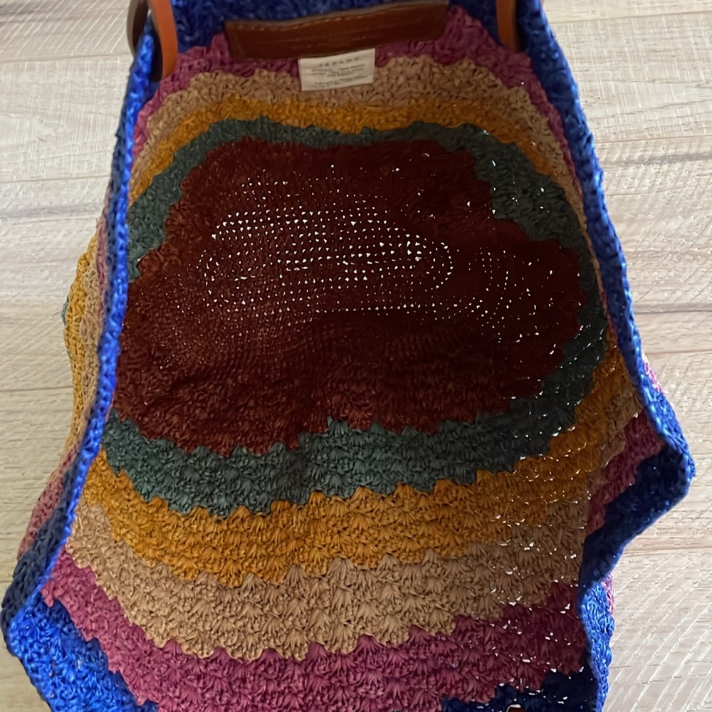 Sezane Raffia Felice Bag. Multicolored. - Picture 8 of 12
